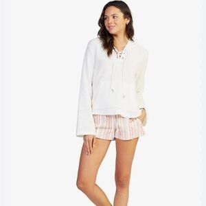 Roxy Women’s Pearling Oversized Hoodie Snow White
